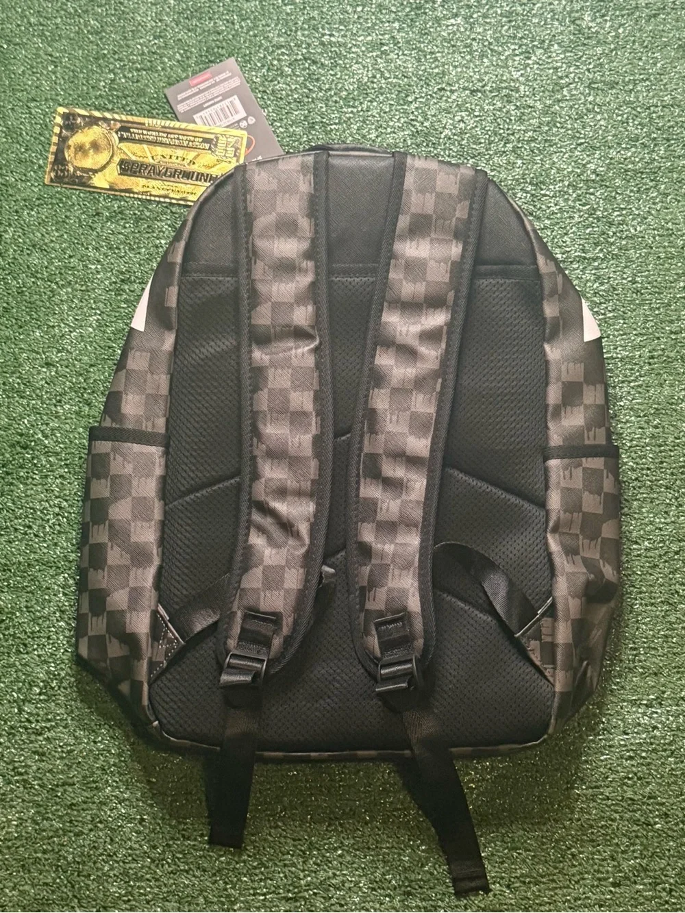 Sprayground Black & Red Checker Shark-Mouth Backpack Limited Edition